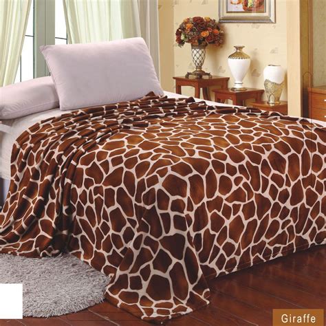 giraffe print throw blanket.